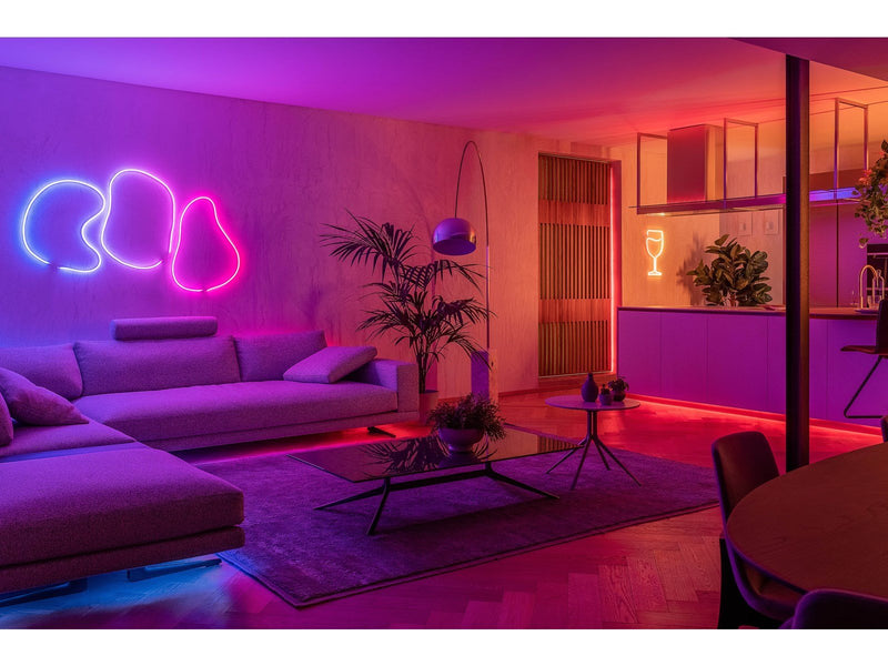 Twinkly Flex – App-controlled RGB LED neon tube. 3 Meters. White Wire.