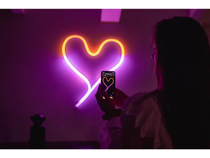 Twinkly Flex – App-controlled RGB LED neon tube. 3 Meters. White Wire.