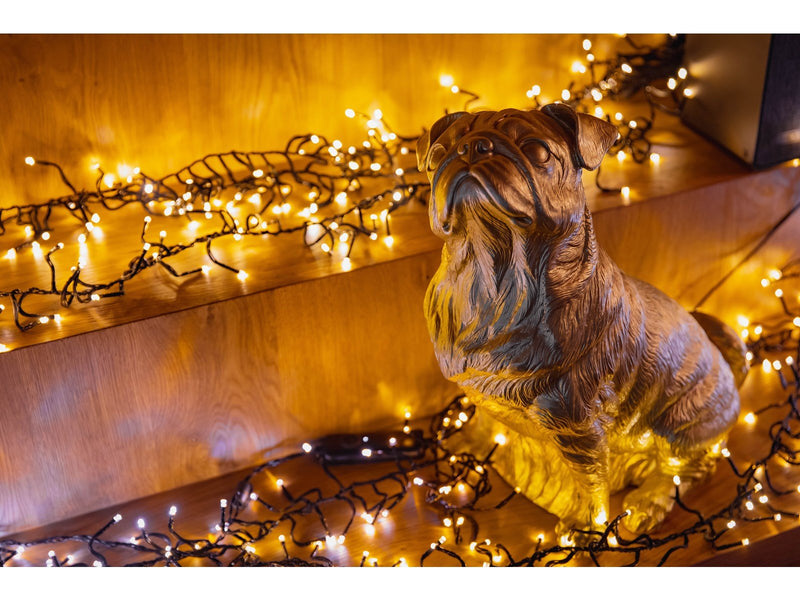 Twinkly Cluster – 400 App-controlled AWW LEDs. 6 Meters. Black Wire.