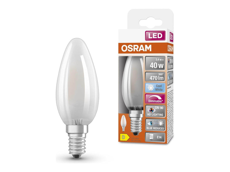 Osram LED-Lampe Comfort Candle 3,4W/940 (40W) Frosted Dimmable E14