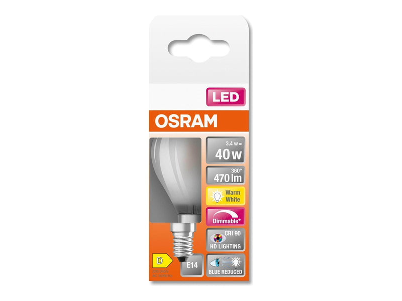 Osram LED-Lampe Comfort Mini-ball 3,4W/927 (40W) Frosted Dimmable E14