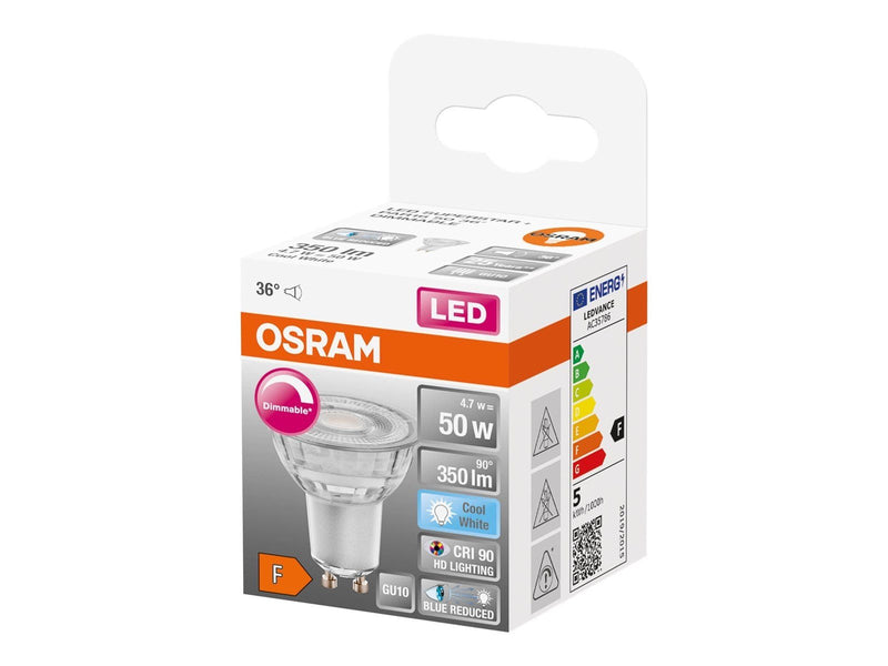 Osram LED-Lampe Comfort PAR16 4.7W/940 (50W) 36° Dimmable GU10