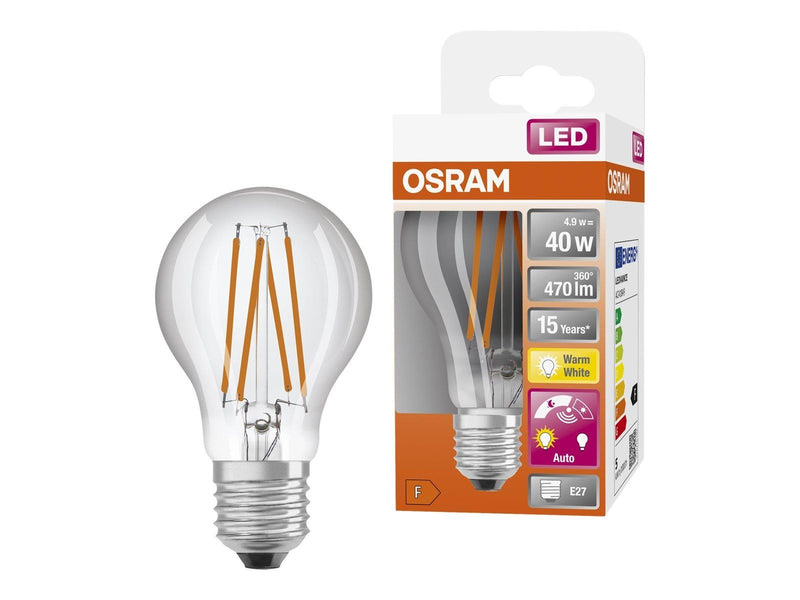 Osram LED-Lampe Standard Daylight Sensor 4.9W/827 (40W) Clear E27