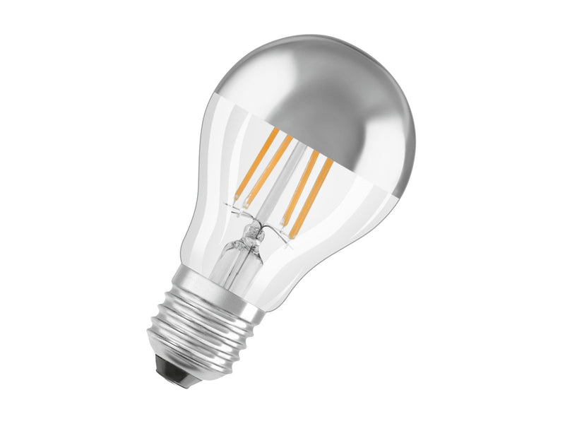 Osram LED-Lampe Standard Mirror Retrofit 6,5W/827 (50W) Silver Dimmable E27