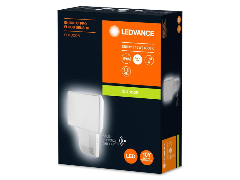 LEDVANCE ENDURA® PRO FLOOD SENSOR 15W 4000K IP55 White