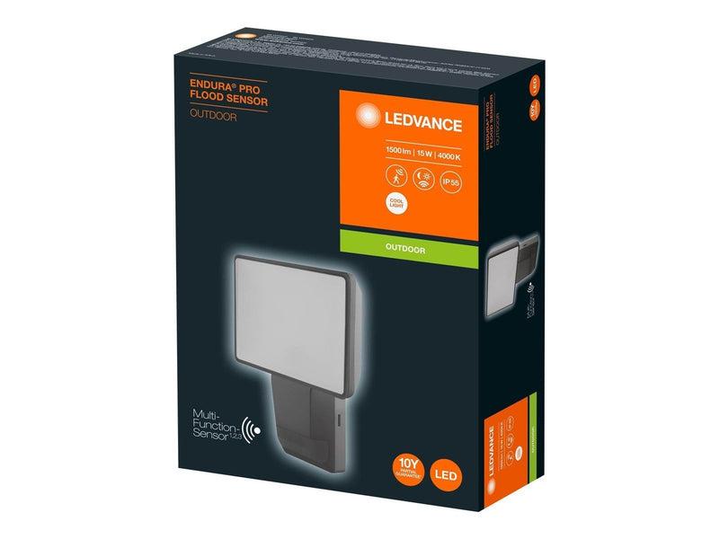 LEDVANCE ENDURA® PRO FLOOD SENSOR 15W 4000K IP55 Dark Gray