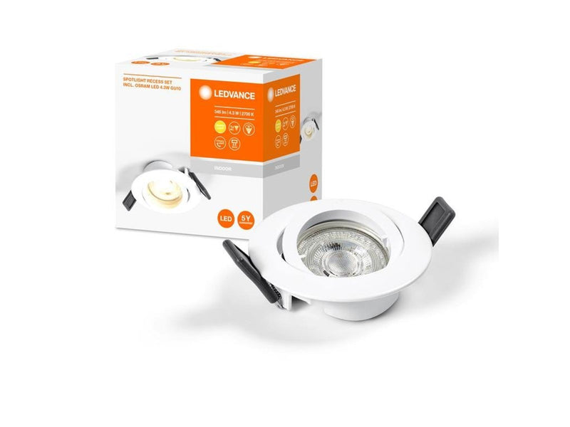 LEDVANCE RECESS DOWNLIGHT TWISTLOCK Incl. Osram LED 4.3W White