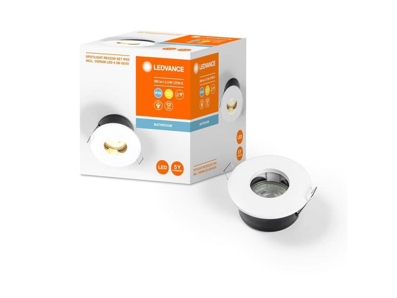 LEDVANCE RECESS DOWNLIGHT IP65 TWISTLOCK 4.3W 2700K White IP65