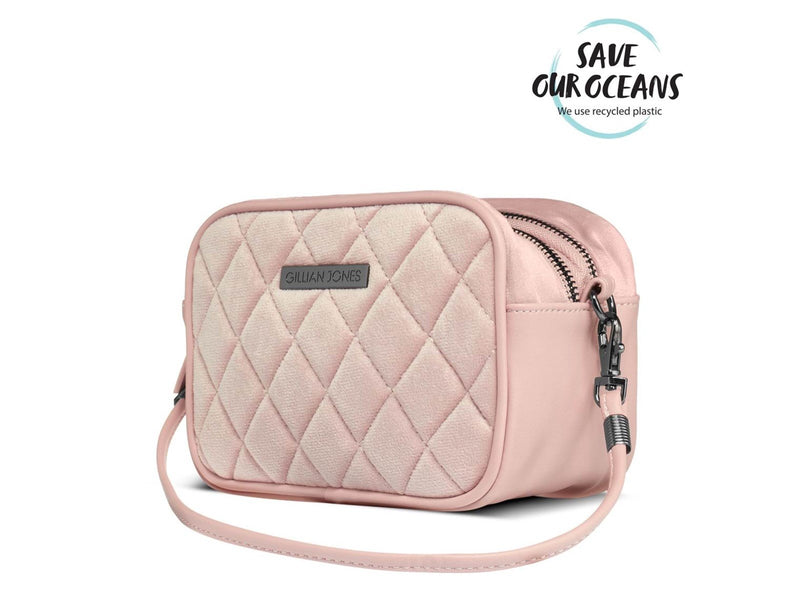 Gillian Jones Natascha makeup purse in pink velour