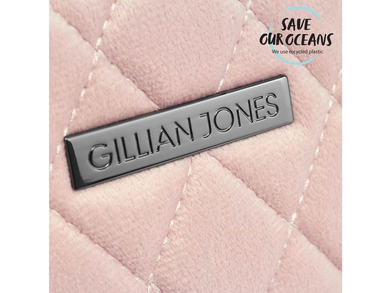 Gillian Jones Natascha makeup purse in pink velour