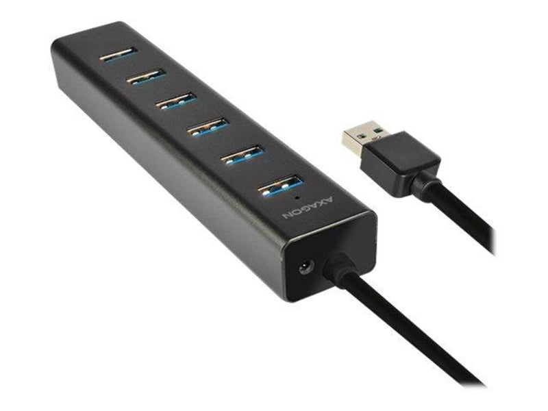 AXAGON HUE-SA7BP - hub - 7 ports USB-Hubs - USB 3.2 - 7 - Schwarz