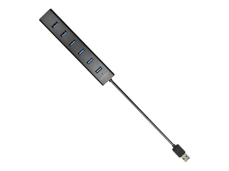 AXAGON HUE-SA7BP - hub - 7 ports USB-Hubs - USB 3.2 - 7 - Schwarz