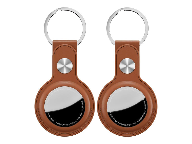KeyBudz Leather Keyring for AirTag 2-pack