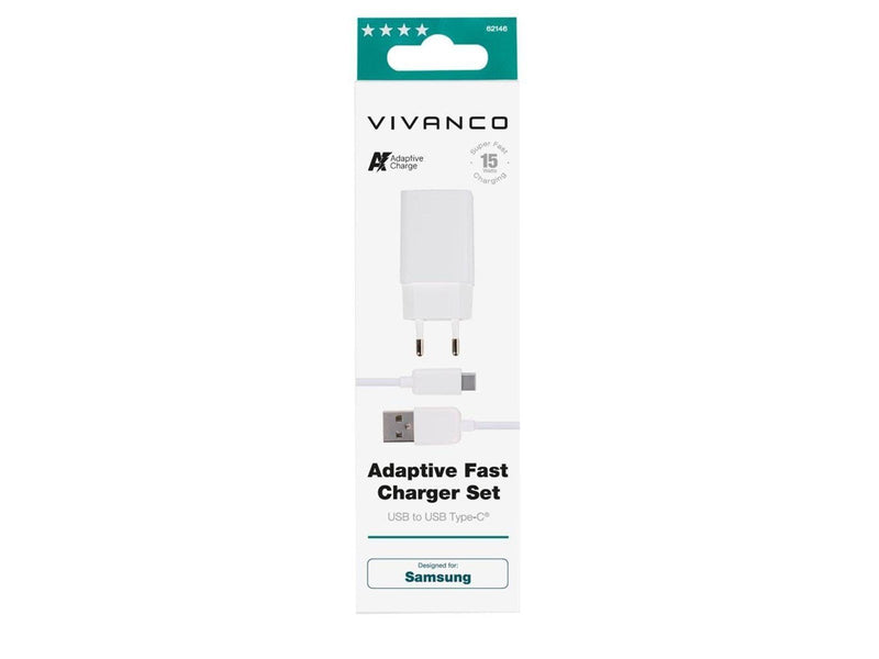 Vivanco Home Charger 3A 15W + USB-C cable White