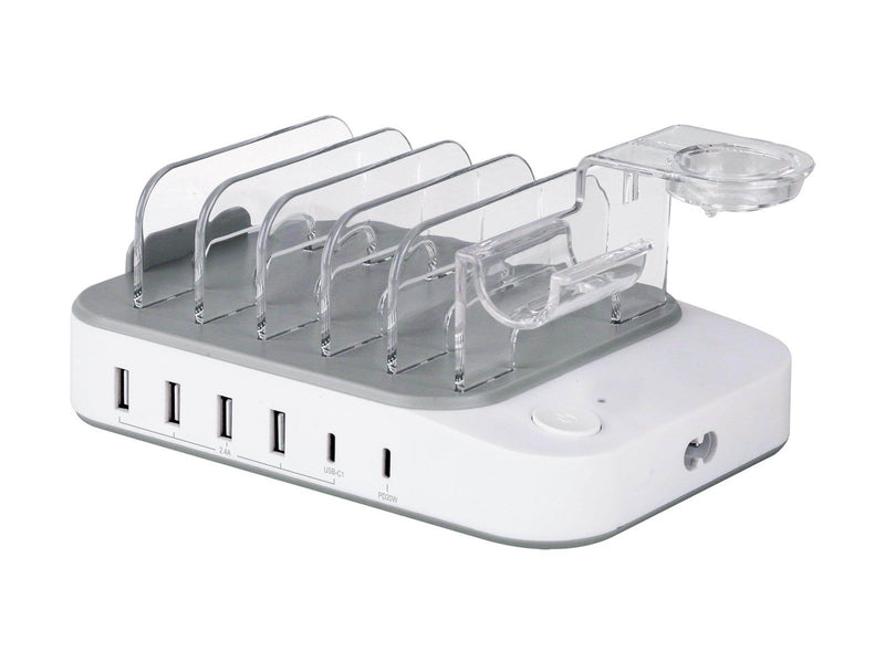 Deltaco DPS-0203 charging station - 4 x USB 2 x USB-C - 50 Watt