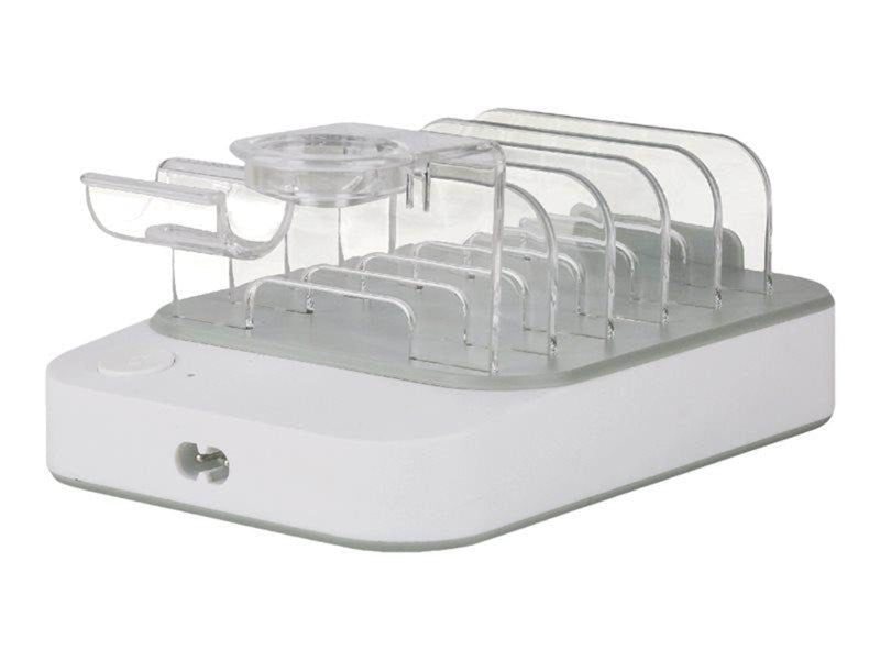 Deltaco DPS-0203 charging station - 4 x USB 2 x USB-C - 50 Watt
