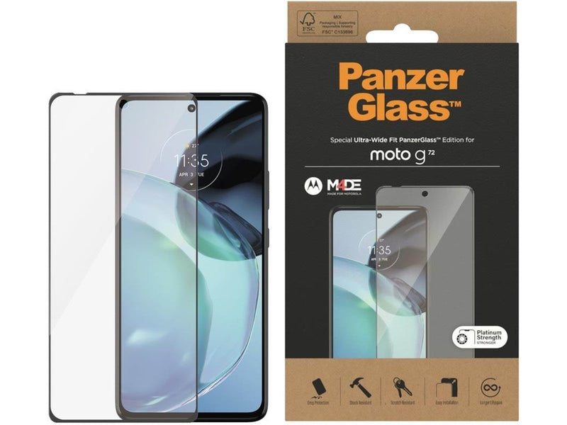 PanzerGlass Screen Protector  Motorola moto g72 | Ultra-Wide Fit