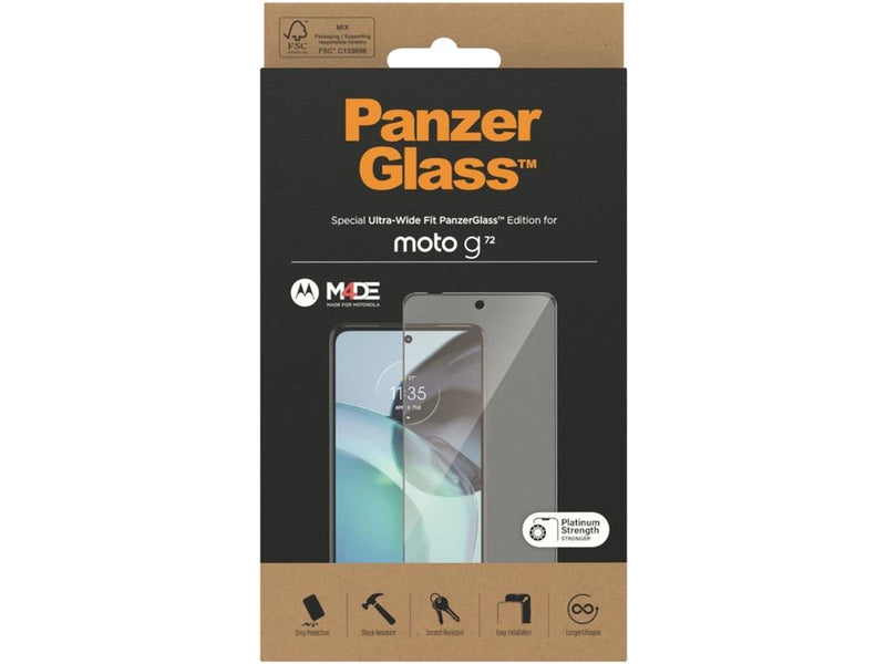PanzerGlass Screen Protector  Motorola moto g72 | Ultra-Wide Fit