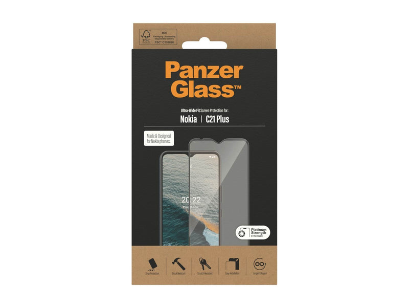 PanzerGlass Screen Protector Nokia C21+ | Ultra-Wide Fit