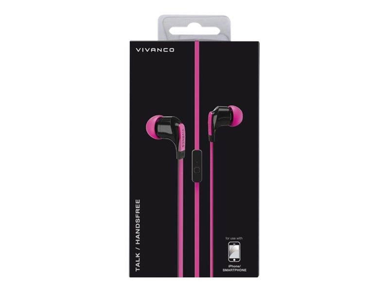 Vivanco In-Ear Plugin Smartphone Headset Pink