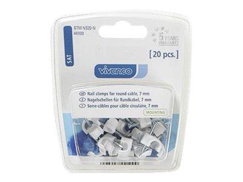 Vivanco Cable clip pins for rounded leads 7 m