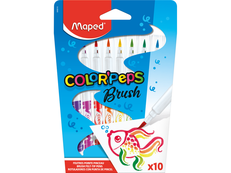 Maped Color'Peps Brush Felt-pens x10