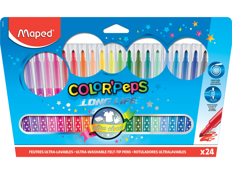 Maped Color'Peps Long Life felt-pens x24