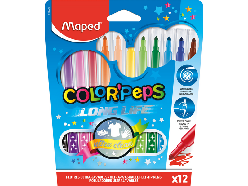 Maped Color'Peps Long Life felt-pens x12