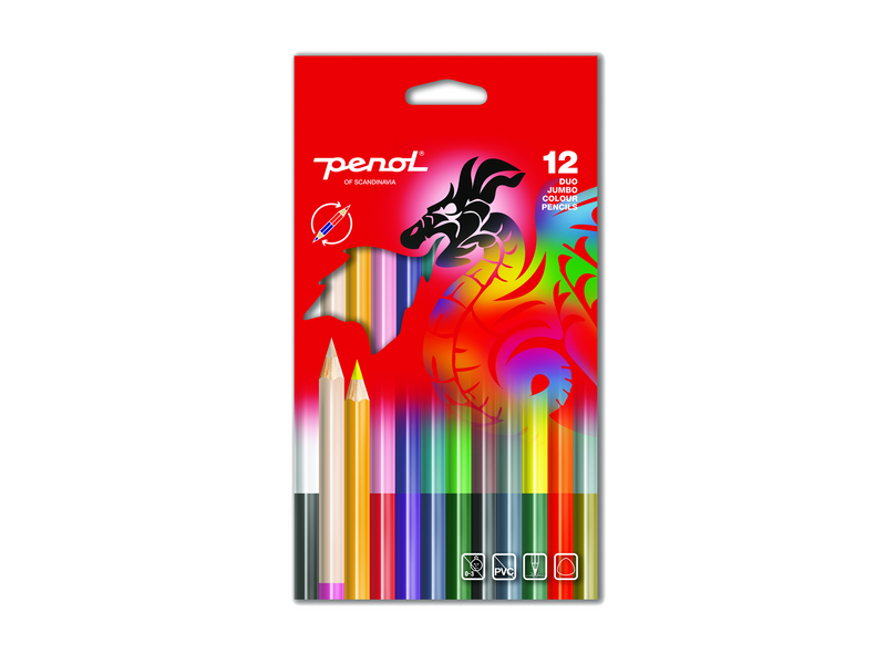 Penol Colour pencils Jumbo Duo x12