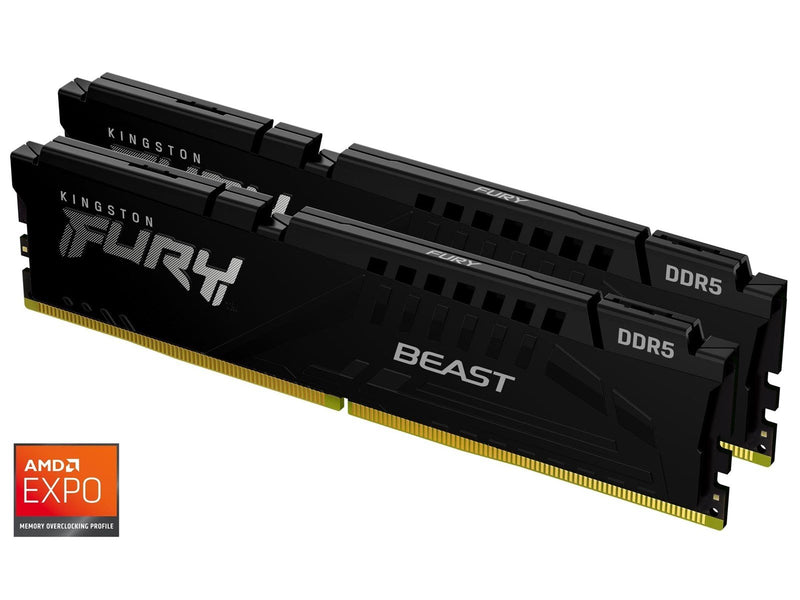 Kingston FURY Beast DDR5-5200 - 16GB - CL36 - Dual Channel (2 pcs) - AMD EXPO & Intel XMP - Schwarz