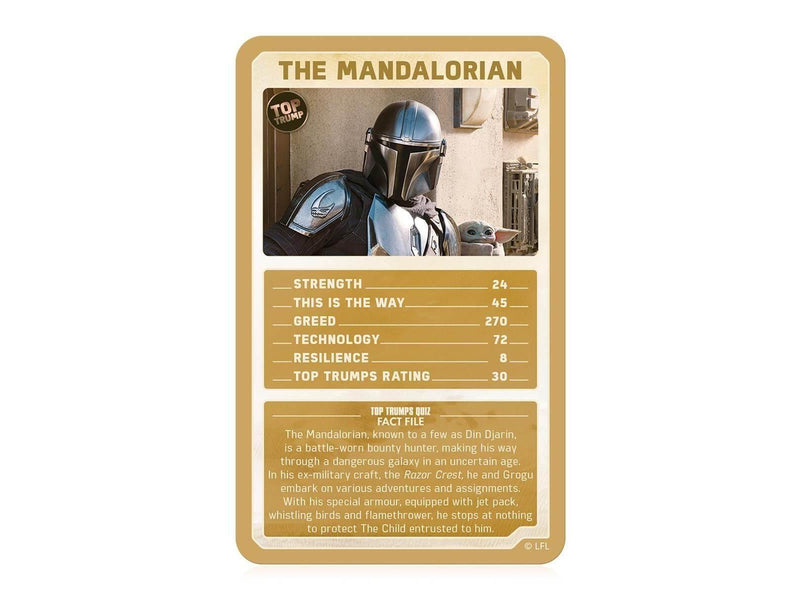 Winning Moves Star Wars: The Mandalorian Top Trumps Card Game (English)
