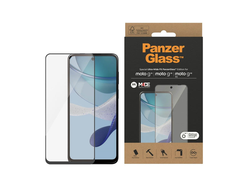 PanzerGlass Screen Protector Motorola moto g13 | g23 | g53 5G | Ultra-Wide Fit
