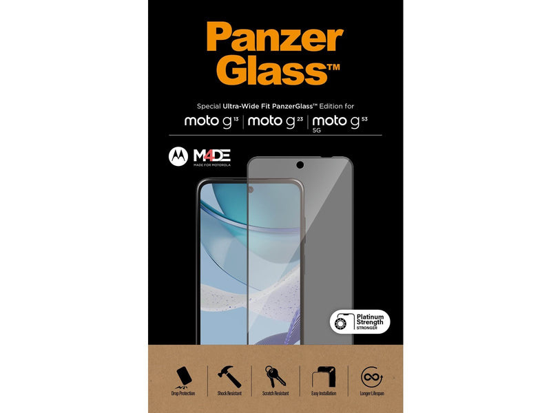 PanzerGlass Screen Protector Motorola moto g13 | g23 | g53 5G | Ultra-Wide Fit