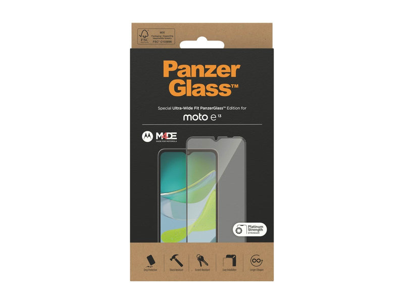 PanzerGlass Screen Protector Motorola moto e13 | Ultra-Wide Fit
