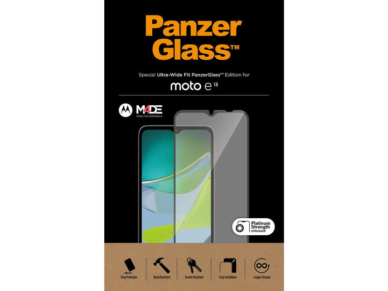 PanzerGlass Screen Protector Motorola moto e13 | Ultra-Wide Fit