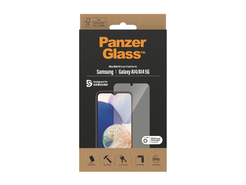 PanzerGlass Screen Protector Samsung Galaxy A14 | A14 5G | Ultra-Wide Fit