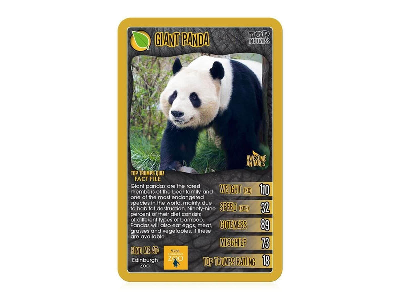 Winning Moves Awesome Animals Top Trumps Card Game (English)