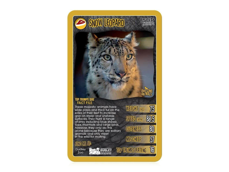 Winning Moves Awesome Animals Top Trumps Card Game (English)