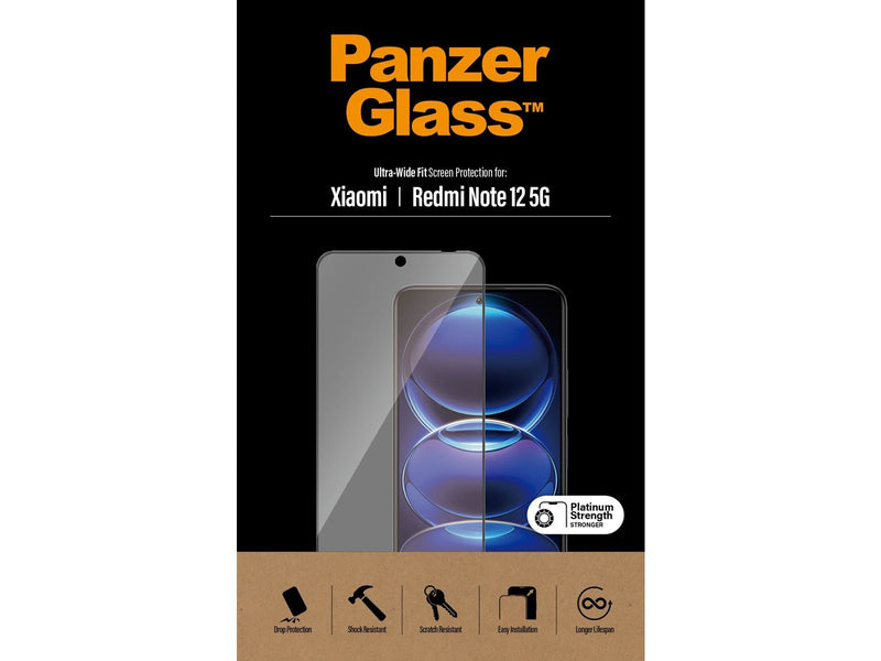 PanzerGlass Screen Protector Xiaomi Redmi Note 12 5G | 12 4G | Ultra-Wide Fit