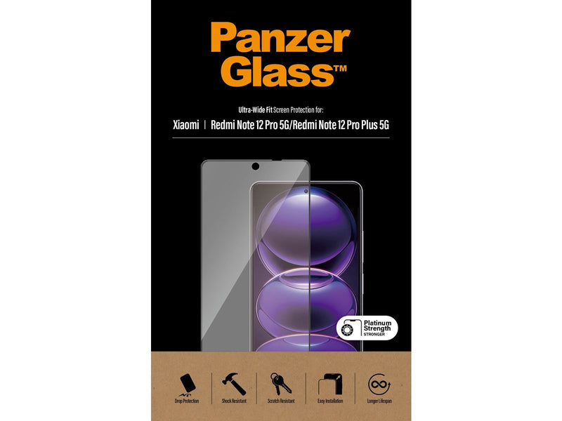 PanzerGlass Screen Protector Xiaomi Redmi Note 12 Pro | 12 Pro Plus | Poco X5 Pro | Ultra-Wide Fit