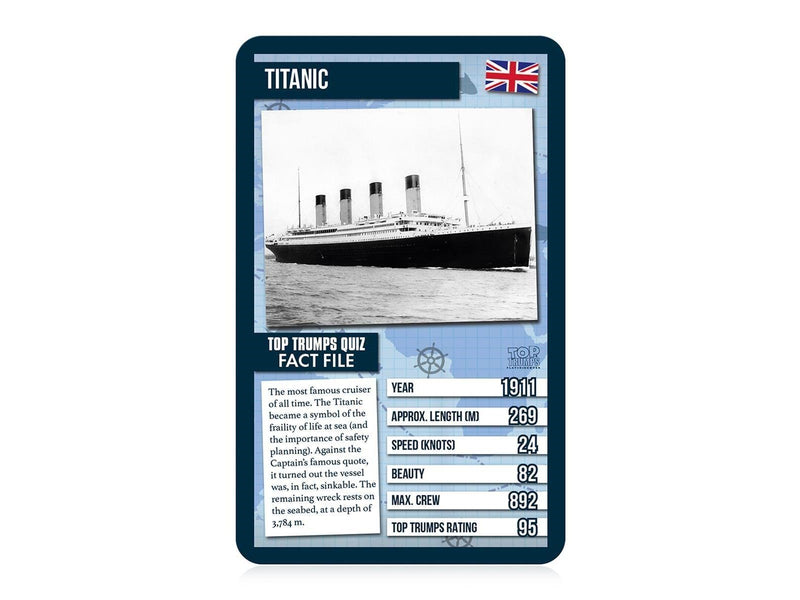 Winning Moves World Famous Ships Top Trumps Card Game (English)