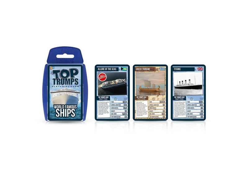Winning Moves World Famous Ships Top Trumps Card Game (English)