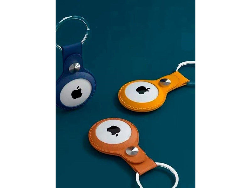 Light Solutions Airtag Key Ring - Leather - Orange