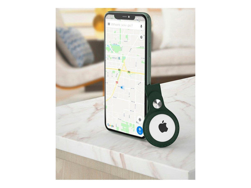 Light Solutions Airtag Key Ring - Leather - Black