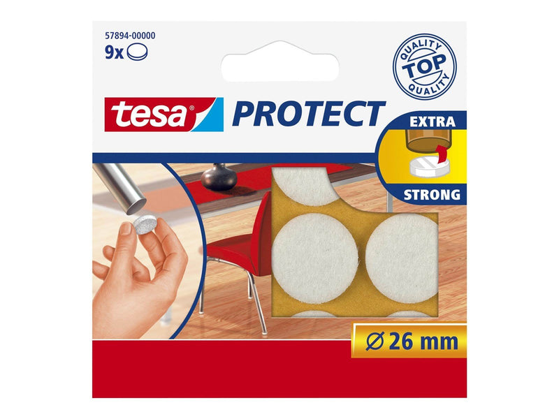 tesa Protect Anti-scratch felts Ø 26mm White