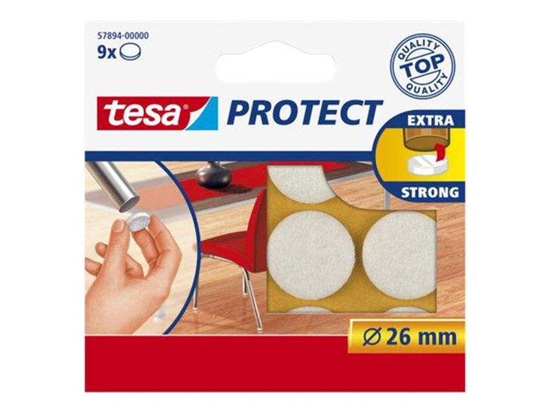 tesa Protect Anti-scratch felts Ø 26mm White