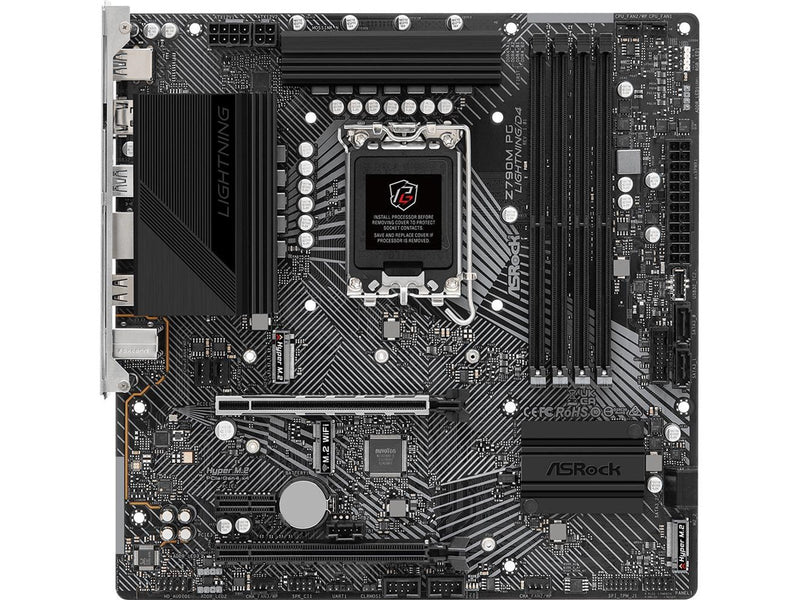 ASRock Z790M PG Lightning/D4 Mainboard - Intel Z790 - Intel LGA1700 socket - DDR4 RAM - Micro-ATX