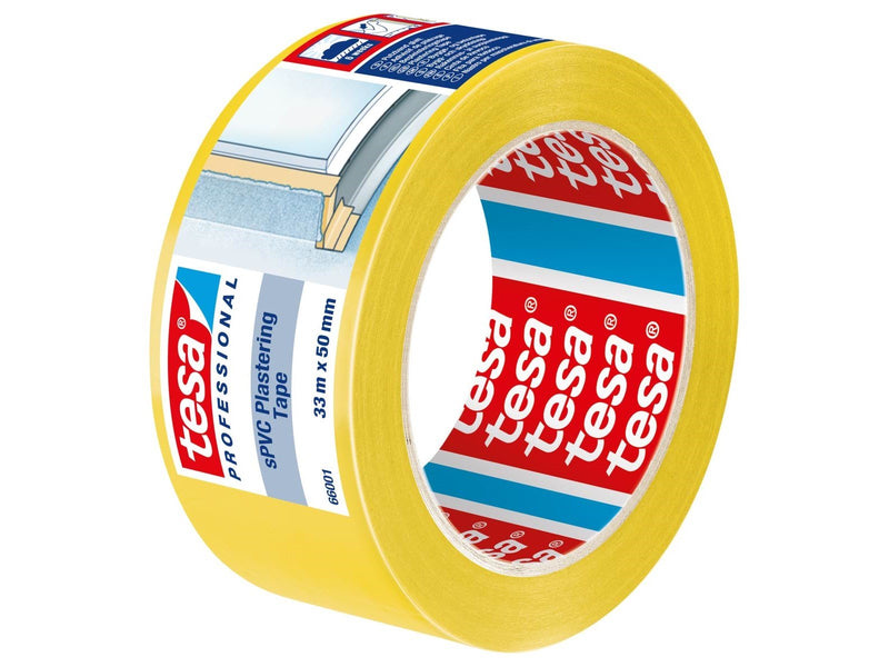 tesa Masking sPVC Plastering Tape 33m x 50mm Yellow
