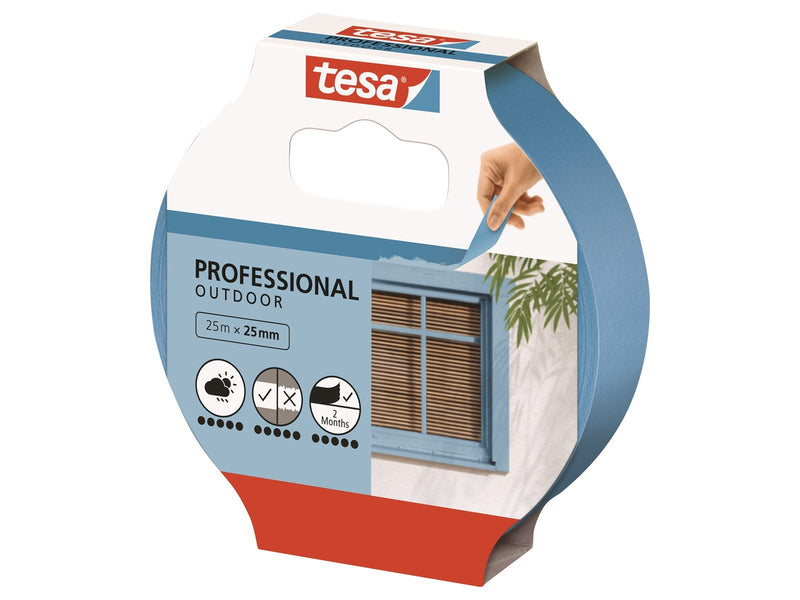 tesa Masking Tape Professional Outdoor 25m x 25mm Blue