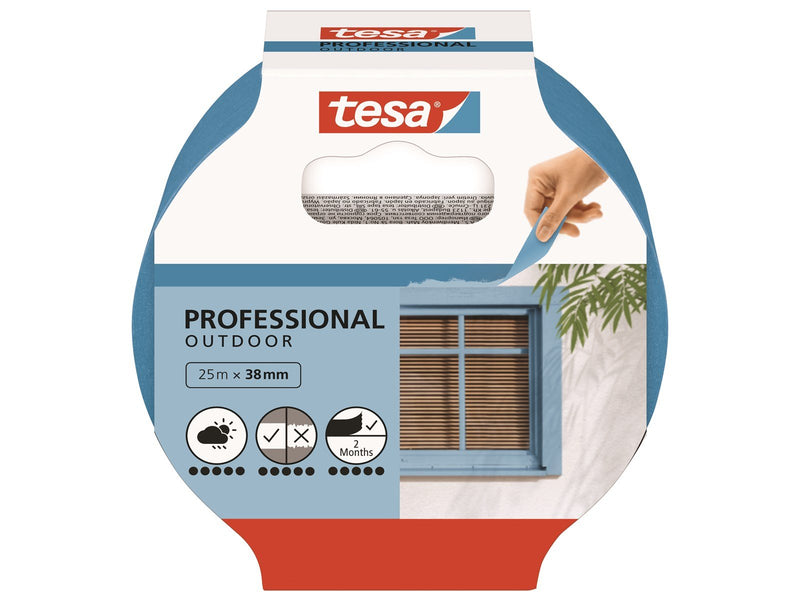 tesa Masking Tape Professional Outdoor 25m x 38mm Blue